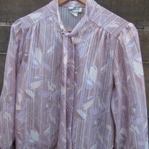 Vintage Women's tie front blouse size 14